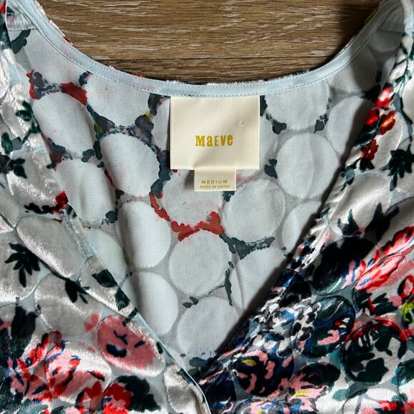 Anthropologie Maeve Umi Velvet Wrap Kimono Top Medium - Picture 7 of 10